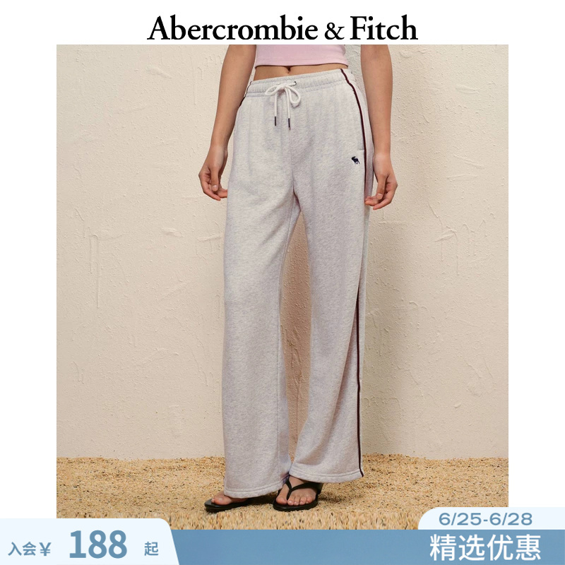 [Flattering and Versatile Wide-Leg Style] Af Small Elk Pattern Terry Cloth Sports Sweatpants 25 Autumn/Winter Women's Clothing 147-5117