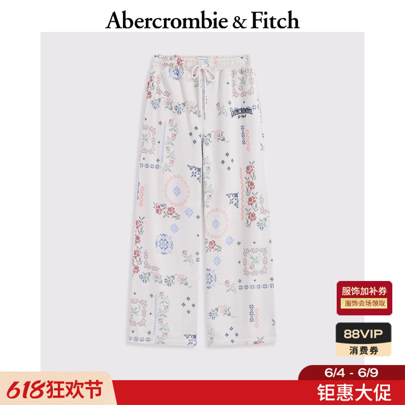 Af American Classic Logo Fashion Fleece Wide-Leg Sports Sweatpants Long Pants 26 Spring/Summer Women's Clothing 147-6057