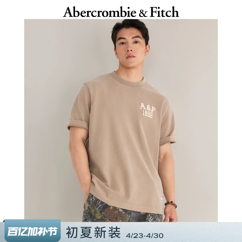 [Classic Replica] Af American-Style Logo Heavy Cotton Short-Sleeved T-Shirt 26 Summer New Men's Clothing 123-6079