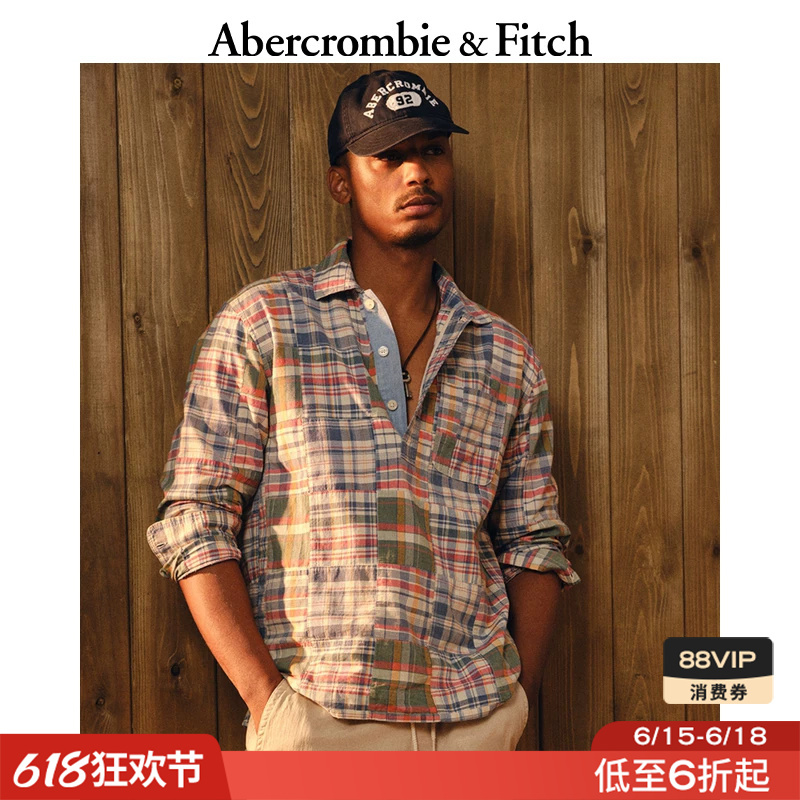 Af American Retro Comfortable Classic Cotton Plaid Pullover Long-Sleeved Shirt 26 Summer New Men's Clothing 125-6499 Af American Retro Comfortable Classic Cotton Plaid Pullover Long-Sleeved Shirt 26 Summer New Men's Clothing 125-6499