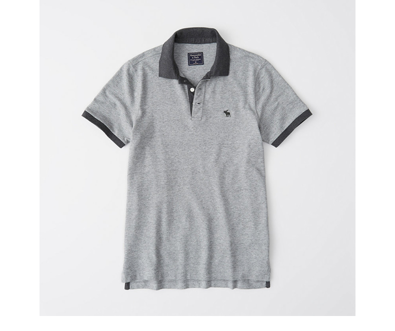 Logo quần áo nam Abercrombie & Fitch Stretch Polo 209166 AF áo thun nam có cổ lacoste