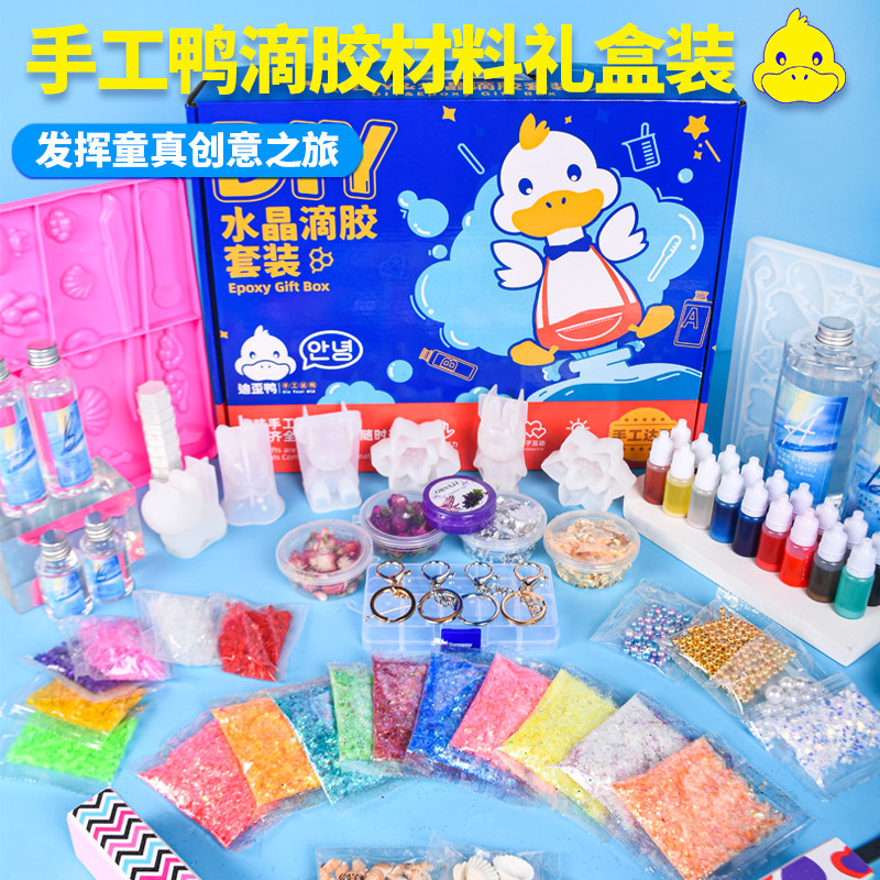 Yev drop glue diy material mold set Crystal AB glue handmade mobile phone protective shell jewelry ashtray heat shrinkable