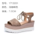 Gemeiqi mùa hè phiên bản mới của Hàn Quốc của sandal cao gót dày gót nhọn nêm gót dày đế thấp giày đế thấp và dép đi biển - Sandal