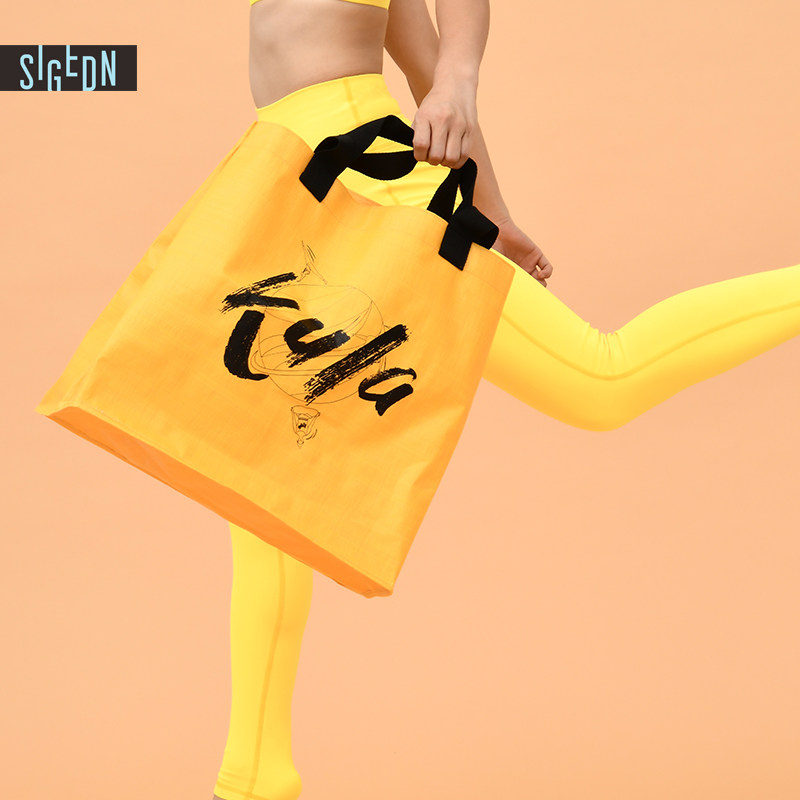 SIGEDN Rate True Kula Yoga Festival Single Shoulder Handbag Waterproof Travel Yoga Bag Large Capacity Light Woven Bag
