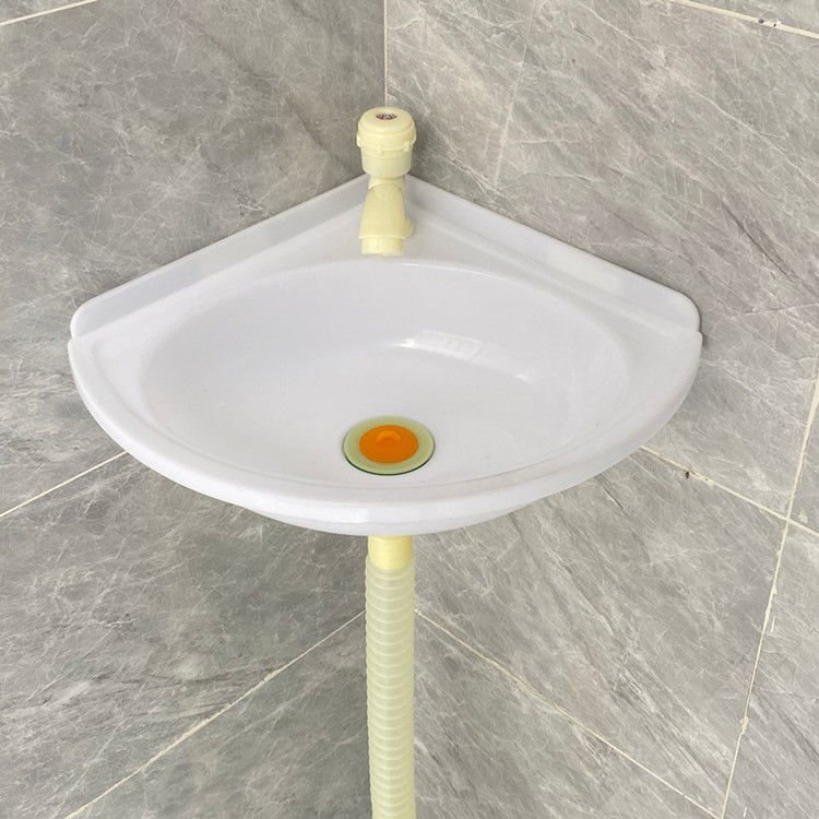 Plastic hanging wall wash basin washbasin corner wall hanging household small apartment mini balcony fan basin triangle