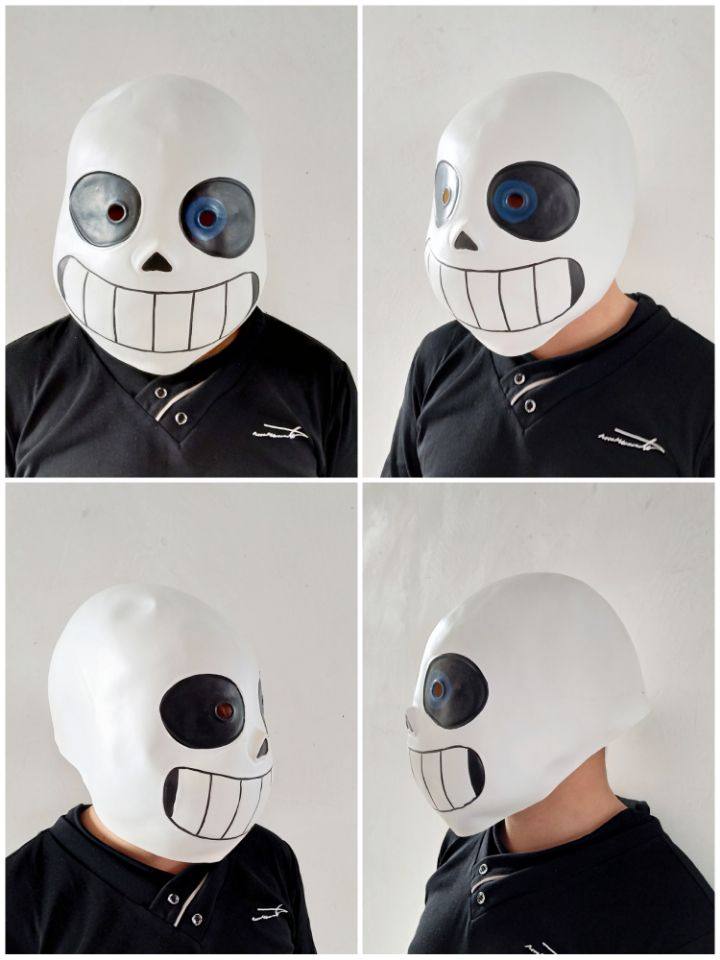 Undertale game legend below sans Papyrus headgear Halloween Cartoon Masks to blame green fish