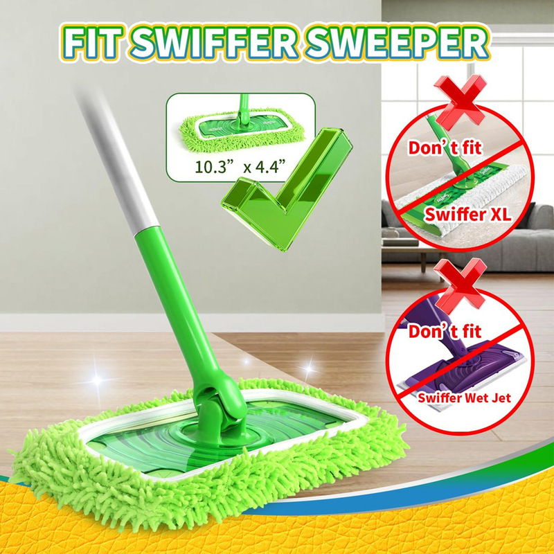 Compatible with Swiffer Sweeper/Xl Chenille Flat Mop Replacement Pads, Wet and Dry Mop Accessories