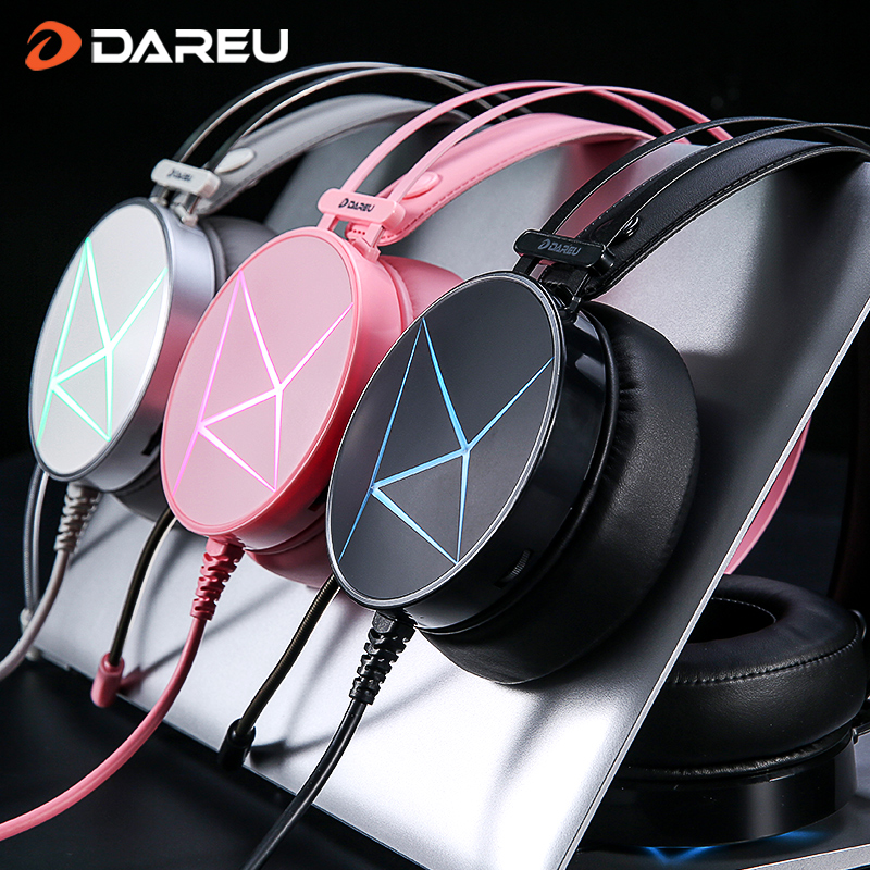 Daryou EH722 e-sports game headset headset 7 1 heavy bass eating chicken with microphone desktop notebook e-sports CF LOL Jedi survival online class music Universal Internet cafe Internet cafe