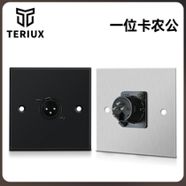 Type 86 single-hole XLR female XLR male audio socket multimedia panel module three-core XLR speaker