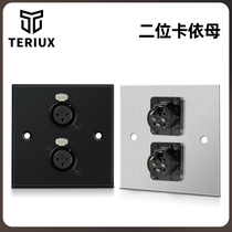 Type 86 two-position double-port XLR female XLR male audio socket multimedia panel module panel three-core XLR connector