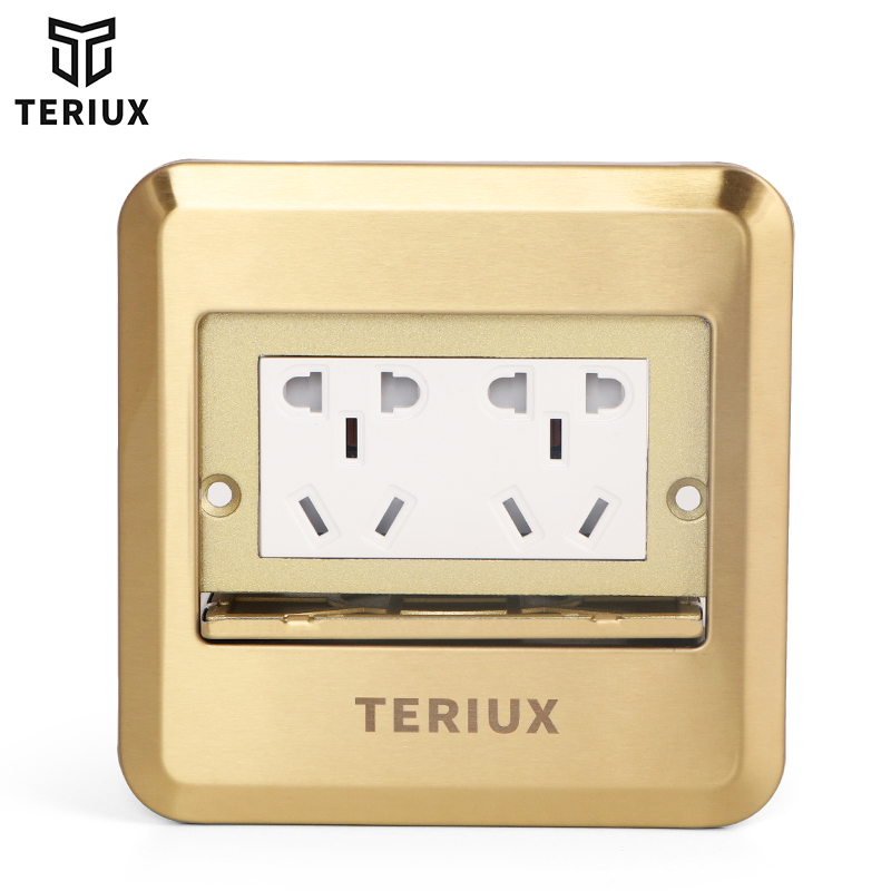 TERIUX single-door hidden ground socket waterproof ground socket five-hole ground socket telephone network ground socket