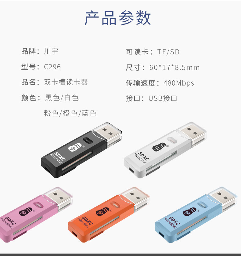 川宇 读卡器 支持TF和SD卡 图6