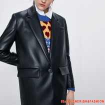 Chaqueta holgada de piel saintética para mujer chaqueta de