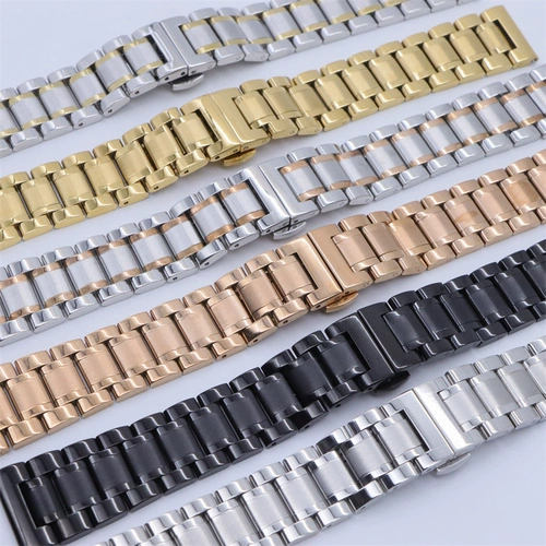 Ремешок для часов, женские часы подходит для мужчин и женщин из нержавеющей стали, стальной ремешок