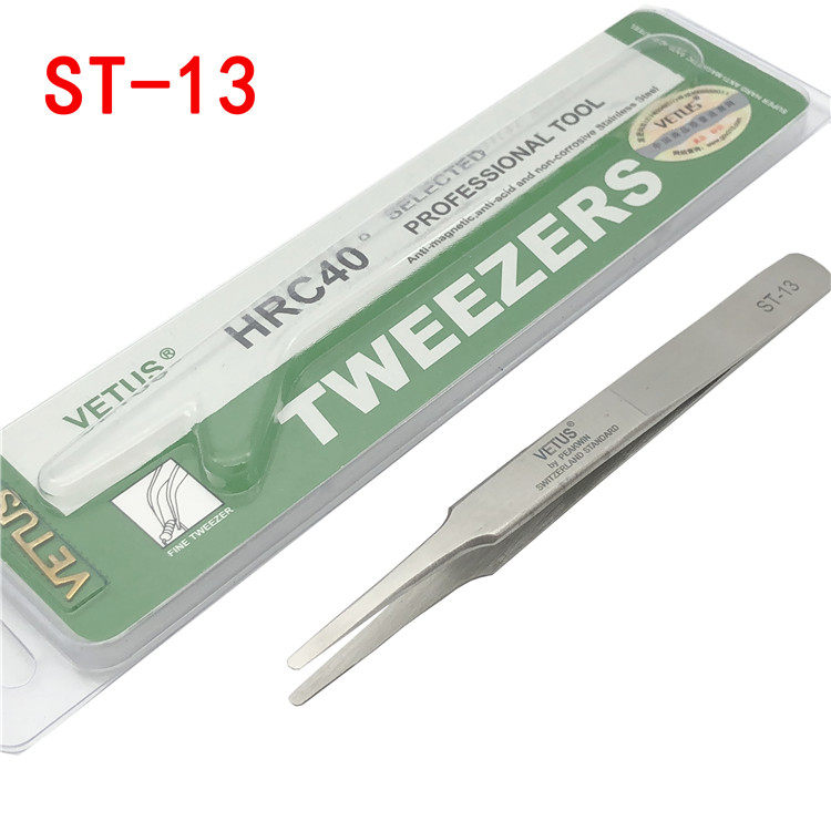 Watch accessories repair tool Stainless steel VETUS tweezers ST-13 tweezers repair clamp oil filament tweezers