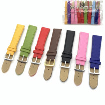 Leather PU leather Plain leather strap Watch accessories Primary and secondary school color pin buckle belt Mens and womens fashion bracelet