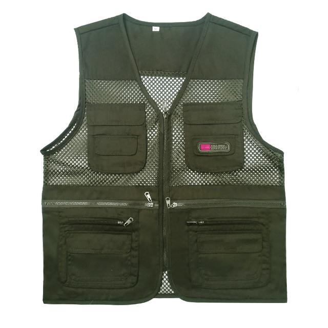Spring and summer mesh vest outdoor camouflage multi-pocket middle-aged and elderly men's multi-pocket tactical vest dad vest vest
