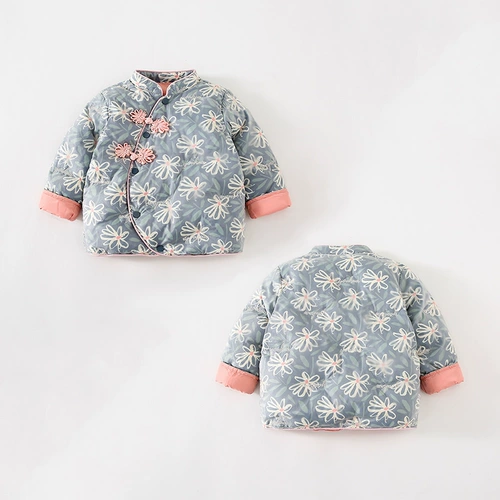 Детский пуховик для девочек, куртка, легкий и тонкий удерживающий тепло вкладыш с пухом, китайский стиль