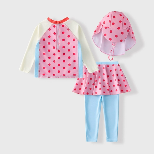 Детский купальник, комплект, лонгслив, детские быстросохнущие штаны, защита от солнца