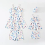 Детский милый быстросохнущий купальник для принцессы для школьников, подходит для подростков, семейный стиль