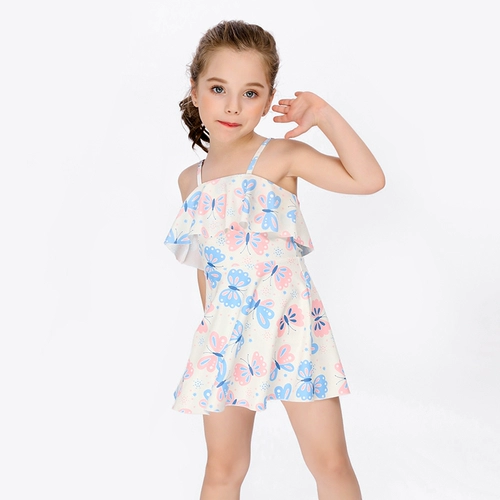 Детский милый быстросохнущий купальник для принцессы для школьников, подходит для подростков, семейный стиль