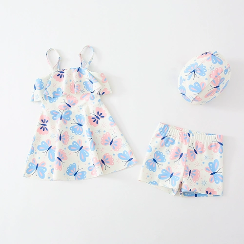 Детский милый быстросохнущий купальник для принцессы для школьников, подходит для подростков, семейный стиль