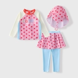 Детский купальник, комплект, лонгслив, детские быстросохнущие штаны, защита от солнца