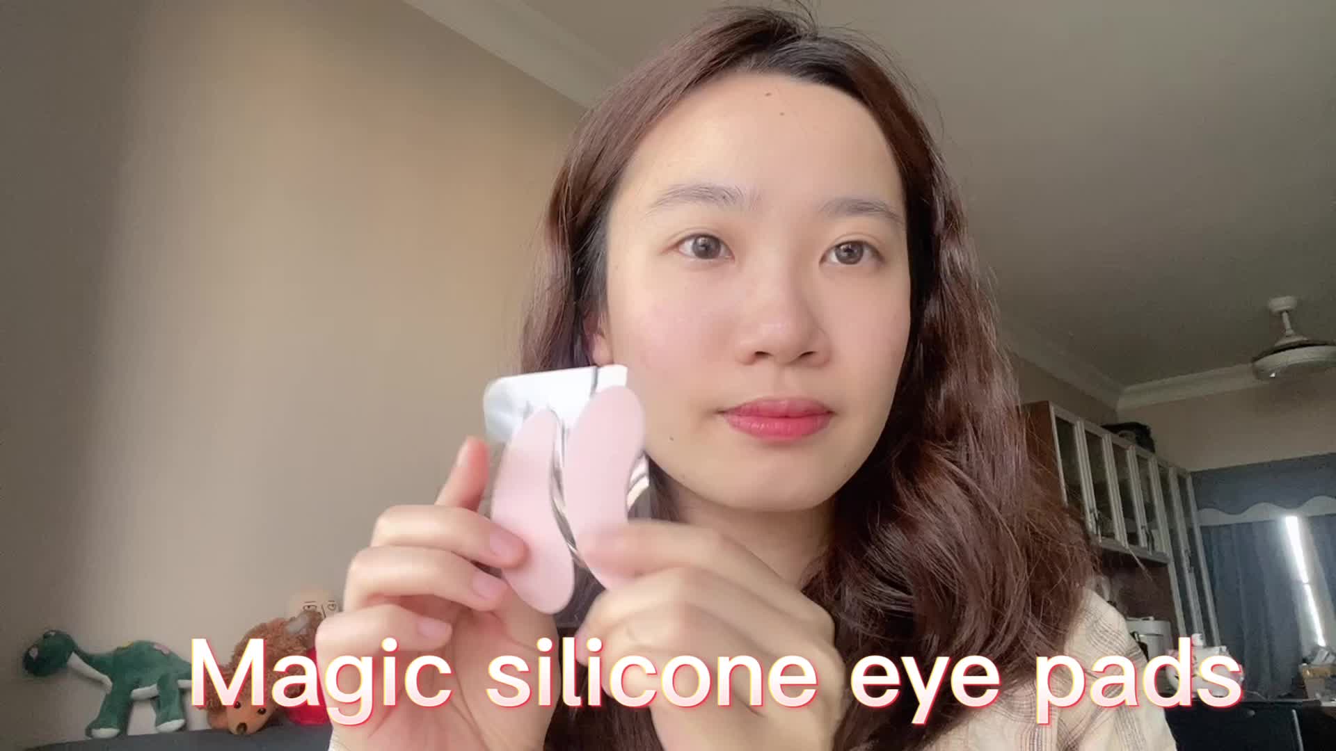 Custom Silicone Eye Pads Reusable Pink Under Eye Patch Reusable Food