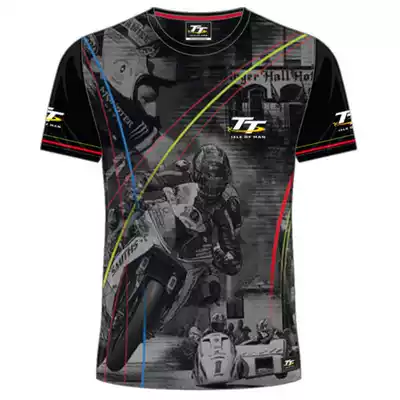 Isle of Man TT Commemorative Edition Quick Dry Breathable Racing T-shirt Short Sleeve Speed Down Summer Motorcycle Clothing motoGP Car Fan Half Sleeve