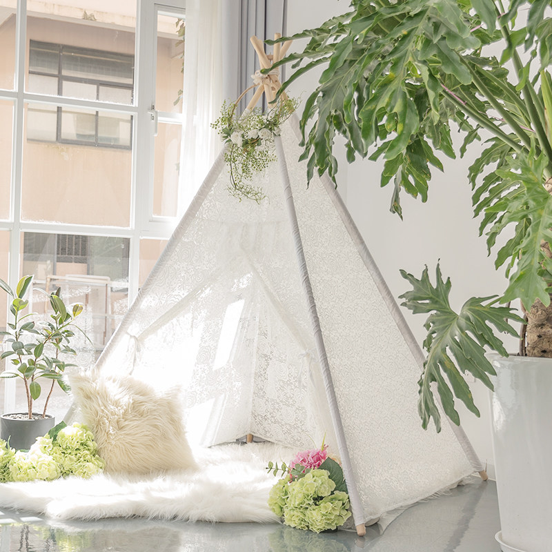 Children's tent indoor girl model room lace wedding venue decoration princess style toy play house small house