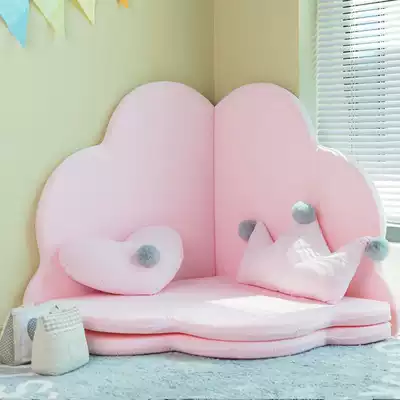 Children's baby petal floor mat Multi-function game crawling mat thickened soft bag anti-collision wall sticker ins Nordic style foldable