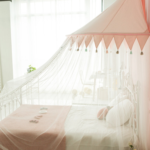 Girls Princess Mosquito Net Installation-free Encrypted Baby Home Children's Crib Bed Curtain Palace Bed Curtain Gauze Curtain