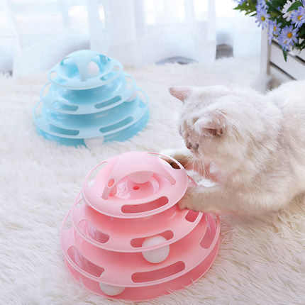 Cat toy cat rotary ball three layers kitten kitten kitten kitten kitten kitten toys tease cat toys