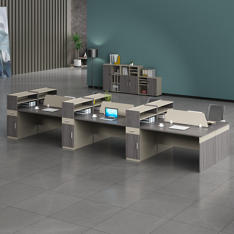 Office desk and chair combination simple modern 46 staff positions office staff card seat screen partition financial desk - Taobao