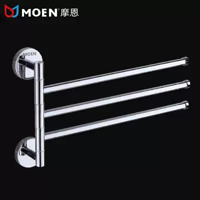 All copper movable towel bar dressing room rotating towel rack multi-layer bathroom hanging wash towel shelf