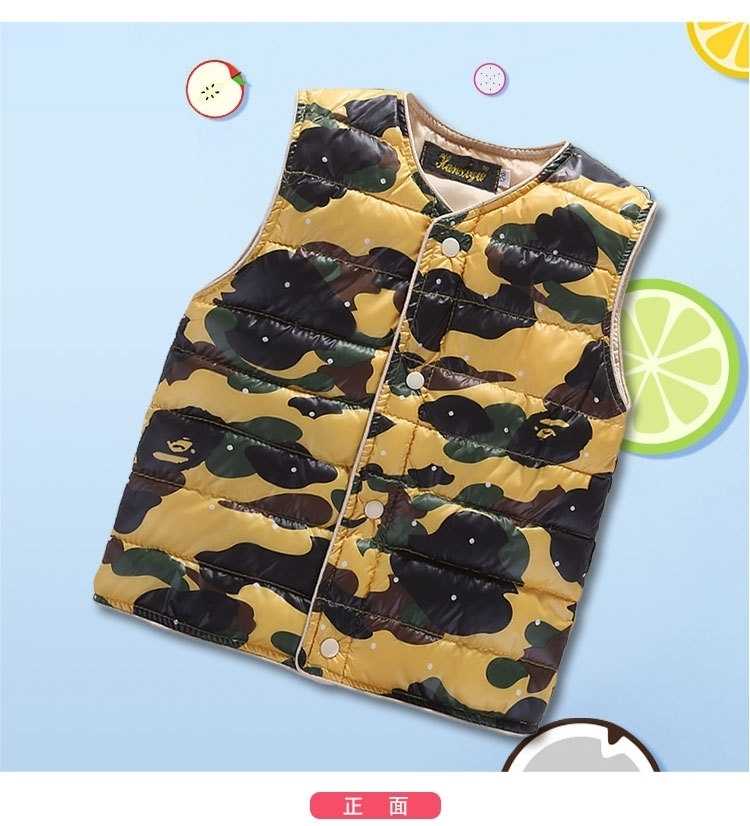 2018 mới mùa thu đông trẻ em quần áo trẻ em xuống cotton vest bé trai và bé gái vest bé vest bé áo len gile trẻ em