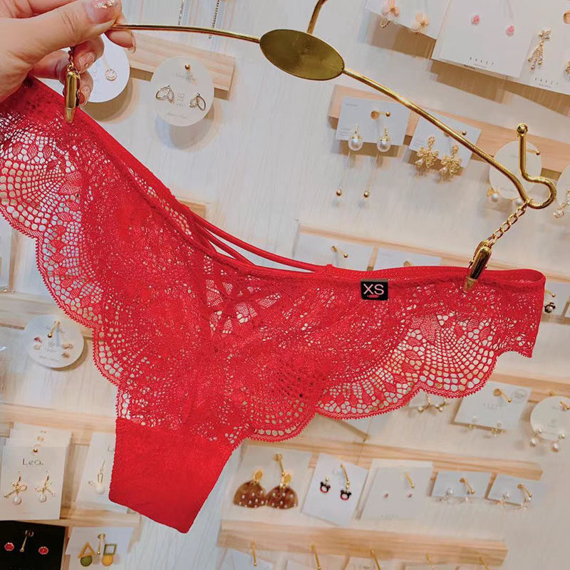 France un home large size low waist fat mm 200 pounds summer ultra thin sexy cutout straps tempt lace panties woman