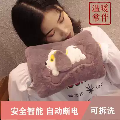 Rechargeable hot water bag Detachable and washable explosion-proof electric hand warmer Warm baby cute girl hand warmer plush cartoon electric electric warm bag