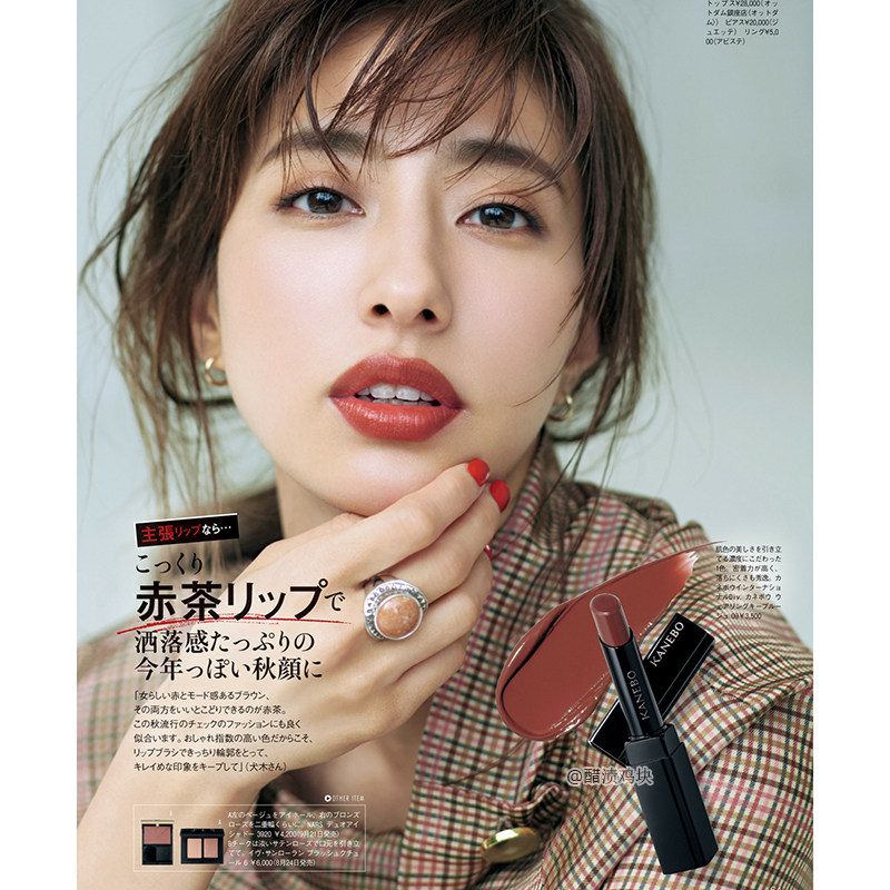 Japan Kanebo Jiali Bao's new extravagant thin tube mouth red lipstick 09 Burgundy Brown to set