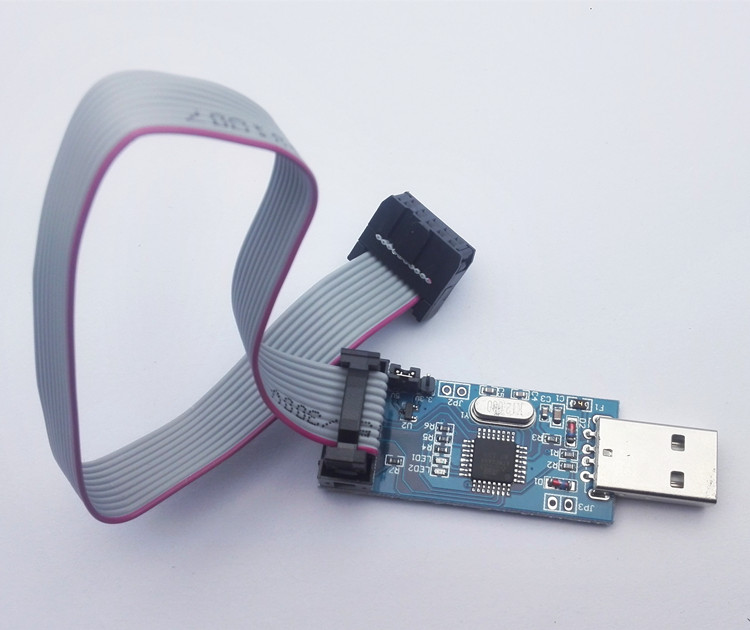 LC-01 51 AVR 编程器 ISP USBASP下载器 USBISP 下载线