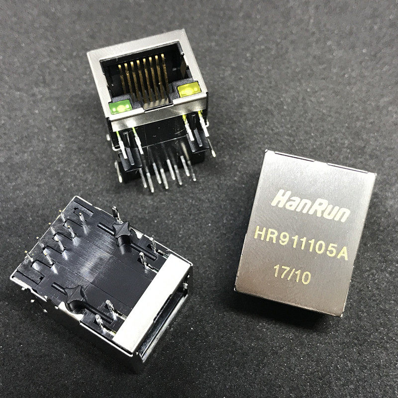 原装 HR911105A 带灯 HY911105A RJ45网络变压器 网络滤波器