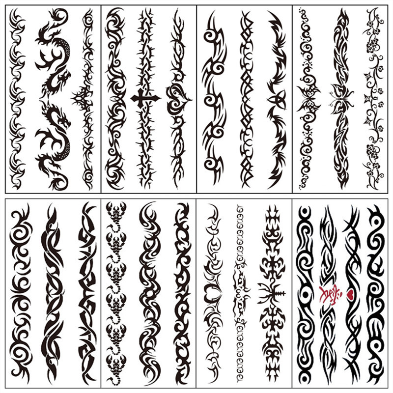 Dark Butterfly Flower Waist Scar-Covering Tattoo Sticker Waterproof Long-Lasting Fresh and Unique Temporary Tattoo Sticker for Women