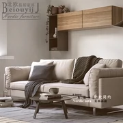 Bắc Âu hậu hiện đại tối giản vải sofa căn hộ nhỏ ánh sáng sang trọng phòng khách xuống latex có thể tháo rời kết hợp sofa - Ghế sô pha