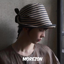 MOREZON(KREUZZZ Ongaku)设计师潮人休闲百搭条纹日本纸制兜帽