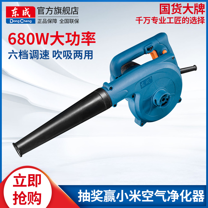 Dongcheng hair dryer high-power dust removal Household small blower computer cleaning 220v strong industrial vacuum cleaner