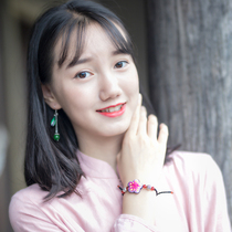 Youzhou Miao embroidery ethnic style jewelry woven retro peach blossom bracelet female personalized transfer bracelet