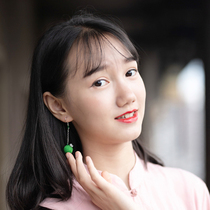 Youzhou Miao embroidery silver earrings sterling silver simple womens small original design ethnic style earrings