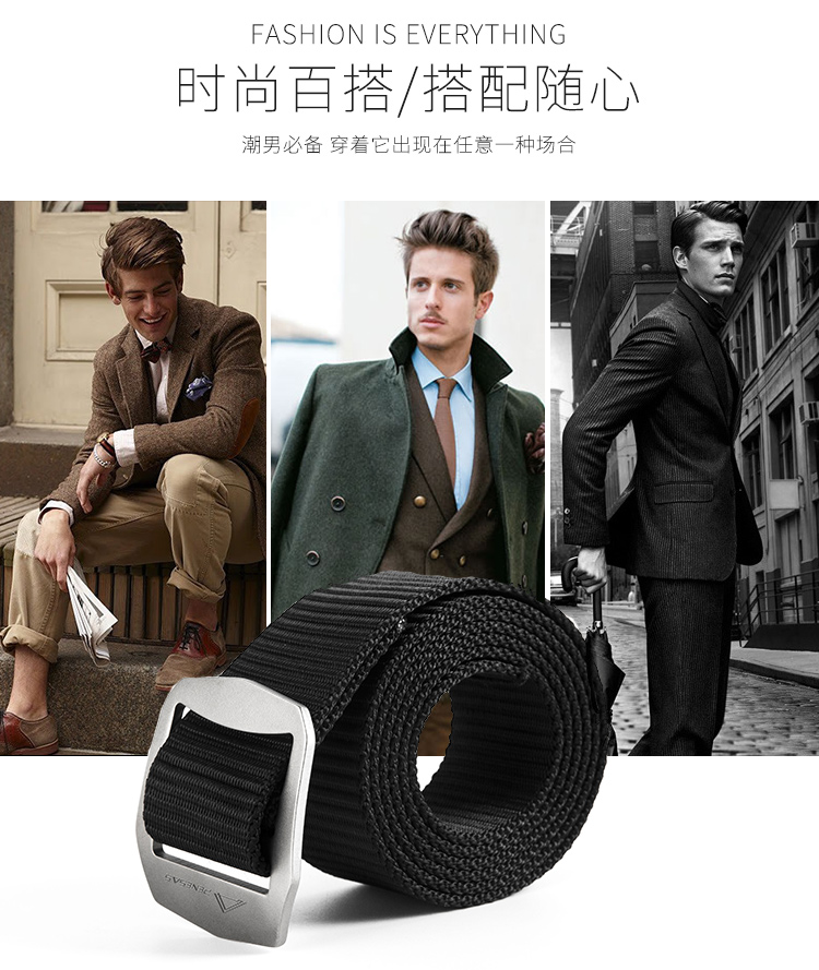 PENESAS tinh khiết hợp kim titan kim loại dị ứng chiến thuật ngoài trời vành đai nam vành đai vải giản dị vành đai day nit