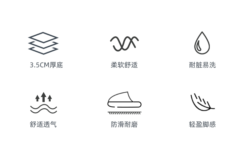 集适家男女凉拖鞋35-45码 图2
