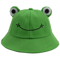 New Cute Frog Bucket Hat Solid Color Funny Big Eyes Smile Bu